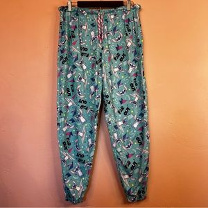Disney Stitch AOP โFar Outโ Sleep Pants Size Large (12/14)